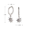 1 Pair Simple Style Commute Star Inlay Sterling Silver Zircon Drop Earrings