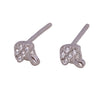 1 Pair Simple Style Flower Inlay Sterling Silver Zircon Ear Studs