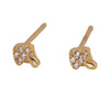 1 Pair Simple Style Flower Inlay Sterling Silver Zircon Ear Studs