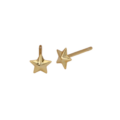 1 Pair Simple Style Star Plating Sterling Silver Ear Studs