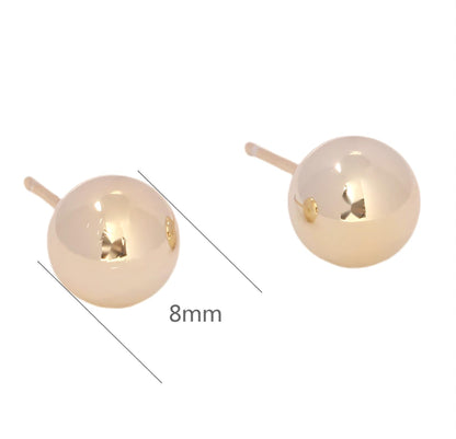 1 Pair Simple Style Solid Color Plating Sterling Silver Ear Studs