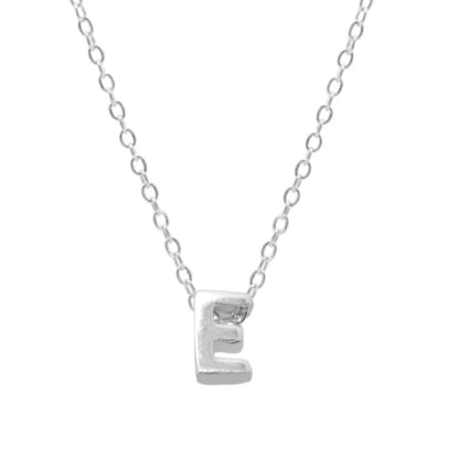 Elegant Letter Sterling Silver Pendant Necklace In Bulk