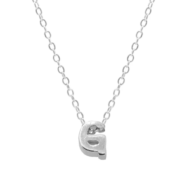 Elegant Letter Sterling Silver Pendant Necklace In Bulk