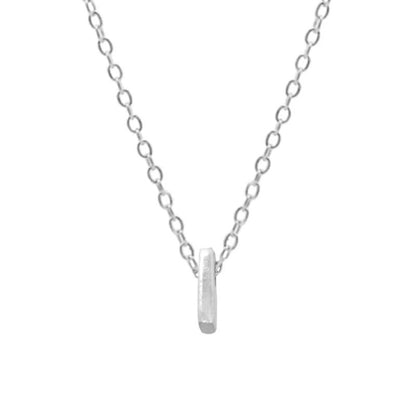 Elegant Letter Sterling Silver Pendant Necklace In Bulk