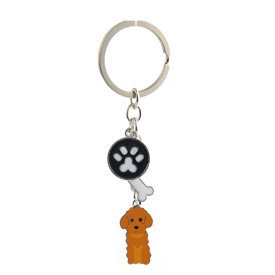 Cute Dog Metal Unisex Bag Pendant Keychain