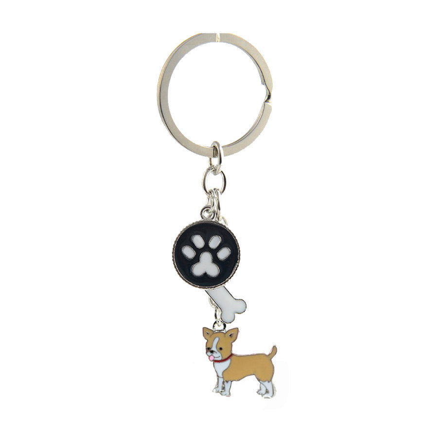 Cute Dog Metal Unisex Bag Pendant Keychain