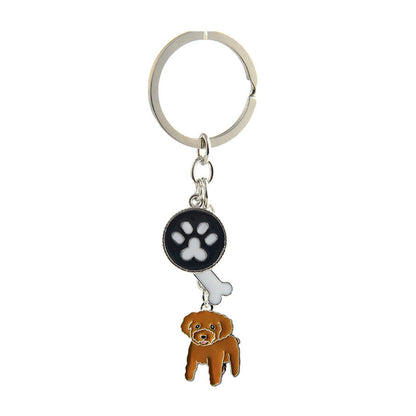 Cute Dog Metal Unisex Bag Pendant Keychain