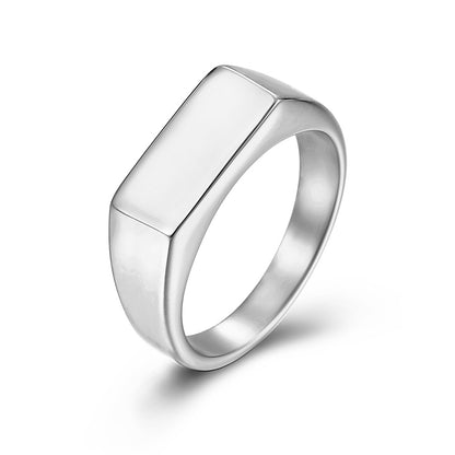 Wholesale Casual Classic Style Geometric Titanium Steel Rings