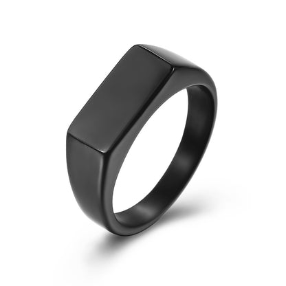 Wholesale Casual Classic Style Geometric Titanium Steel Rings