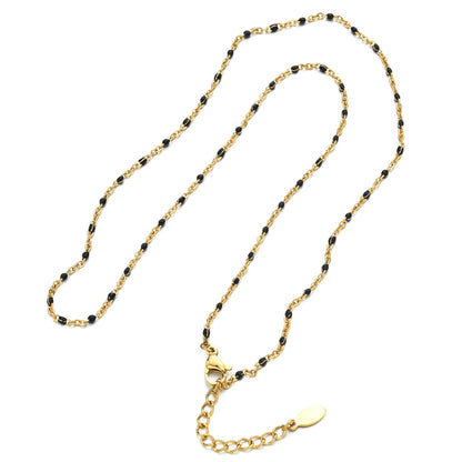 Simple Style Printing Stainless Steel Alloy Plating Gold Plated Necklace