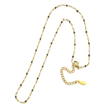 Simple Style Printing Stainless Steel Alloy Plating Gold Plated Necklace