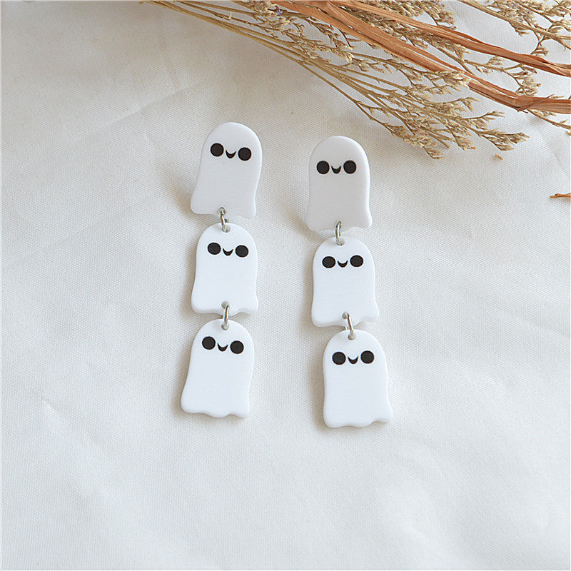 Wholesale Jewelry Retro Cartoon Arylic Stoving Varnish Drop Earrings