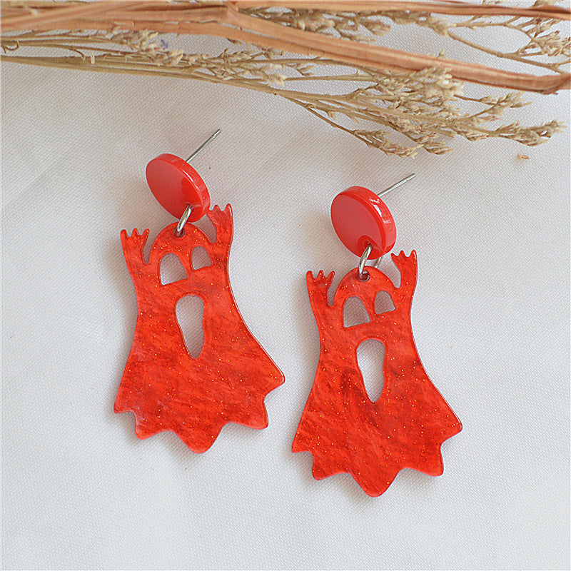 Wholesale Jewelry Retro Cartoon Arylic Stoving Varnish Drop Earrings