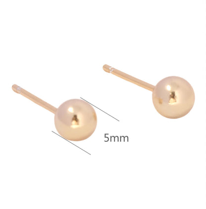 1 Pair Simple Style Solid Color Plating Sterling Silver Ear Studs