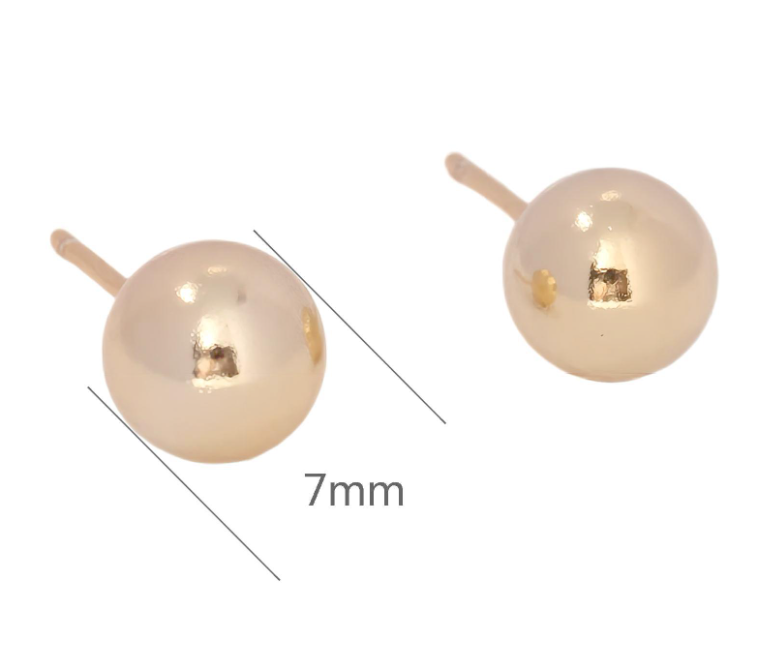 1 Pair Simple Style Solid Color Plating Sterling Silver Ear Studs