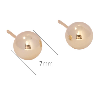 1 Pair Simple Style Solid Color Plating Sterling Silver Ear Studs