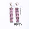 1 Pair Glam Shiny Round Rectangle Plating Inlay Copper Zircon White Gold Plated Gold Plated Drop Earrings