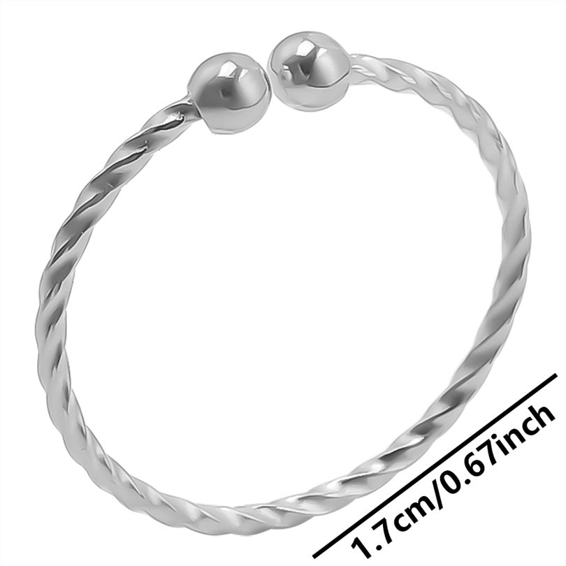 Wholesale Basic Simple Style Geometric Stainless Steel Plating Open Rings