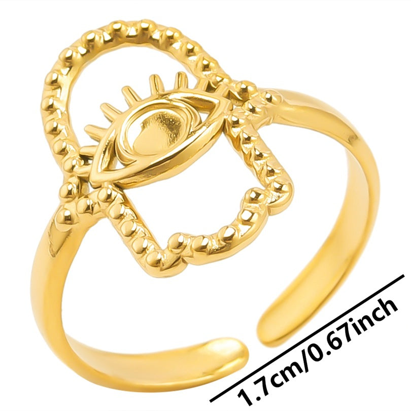 Wholesale Basic Modern Style Geometric Stainless Steel Plating Open Rings