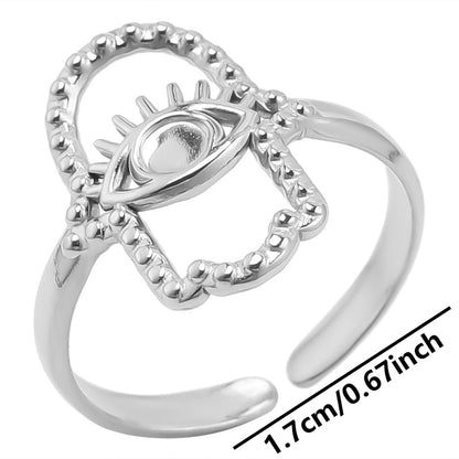 Wholesale Basic Modern Style Geometric Stainless Steel Plating Open Rings