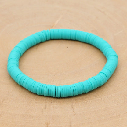 Simple Style Round Soft Clay Beaded Women's Bracelets