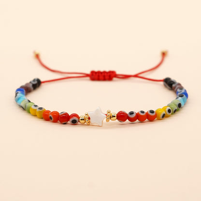 Ethnic Style Devil's Eye Glass Glass Beaded Women's Bracelets