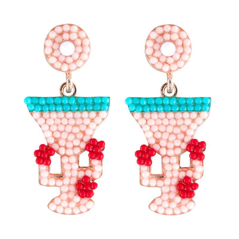 1 Pair Cute Exaggerated Sweet Cartoon Inlay Alloy Rhinestones Beads Drop Earrings