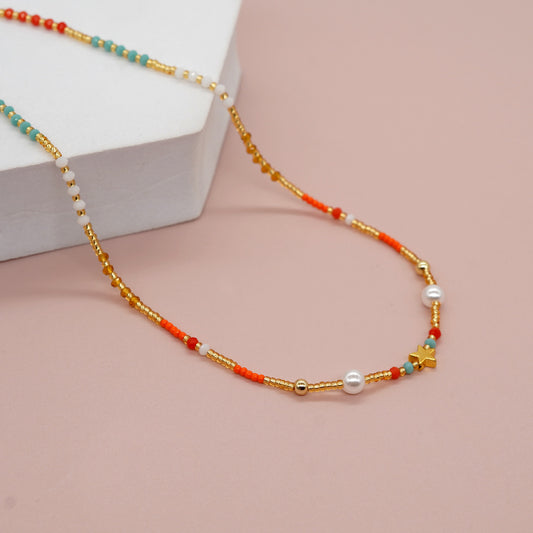 Ethnic Style Geometric Glass Glass Women's Necklace