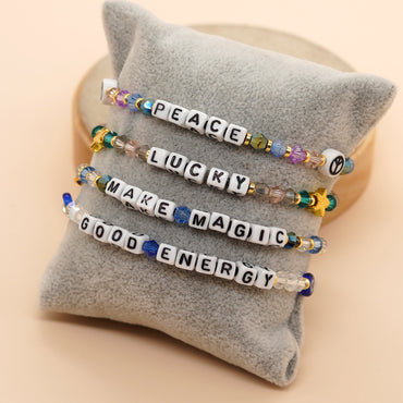 Bohemian Letter Artificial Crystal Wholesale Bracelets