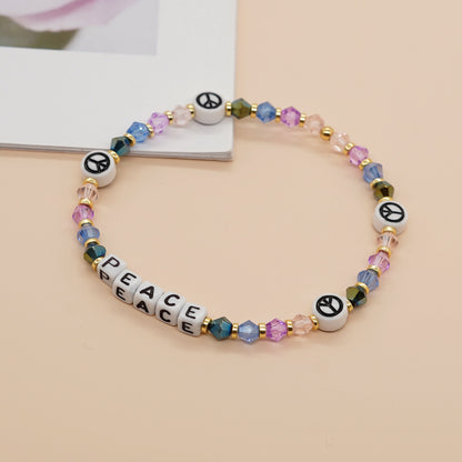Bohemian Letter Artificial Crystal Wholesale Bracelets