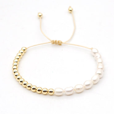 Lady Color Block Freshwater Pearl Beaded Bracelets