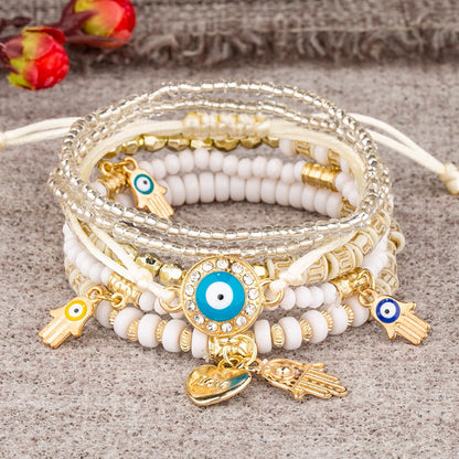 Casual Palm Eye Alloy Seed Bead Women's Bracelets