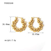 1 Pair Simple Style Commute Solid Color Plating Stainless Steel 18k Gold Plated Ear Studs