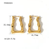 1 Pair Simple Style Commute Solid Color Plating Stainless Steel 18k Gold Plated Ear Studs