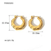 1 Pair Simple Style Commute Solid Color Plating Stainless Steel 18k Gold Plated Ear Studs