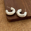 Simple Style C Shape Copper Plating Ear Studs 1 Pair