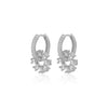 1 Pair Classic Style Flower Plating Inlay Copper Zircon 18k Gold Plated Earrings