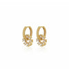 1 Pair Classic Style Flower Plating Inlay Copper Zircon 18k Gold Plated Earrings