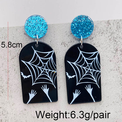 Wholesale Jewelry Casual Skull Arylic Drop Earrings