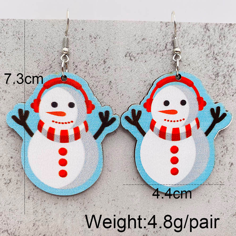 Wholesale Jewelry Cartoon Style Cartoon Character Wood Drop Earrings