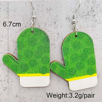 Wholesale Jewelry Cartoon Style Water Droplets Wood Drop Earrings