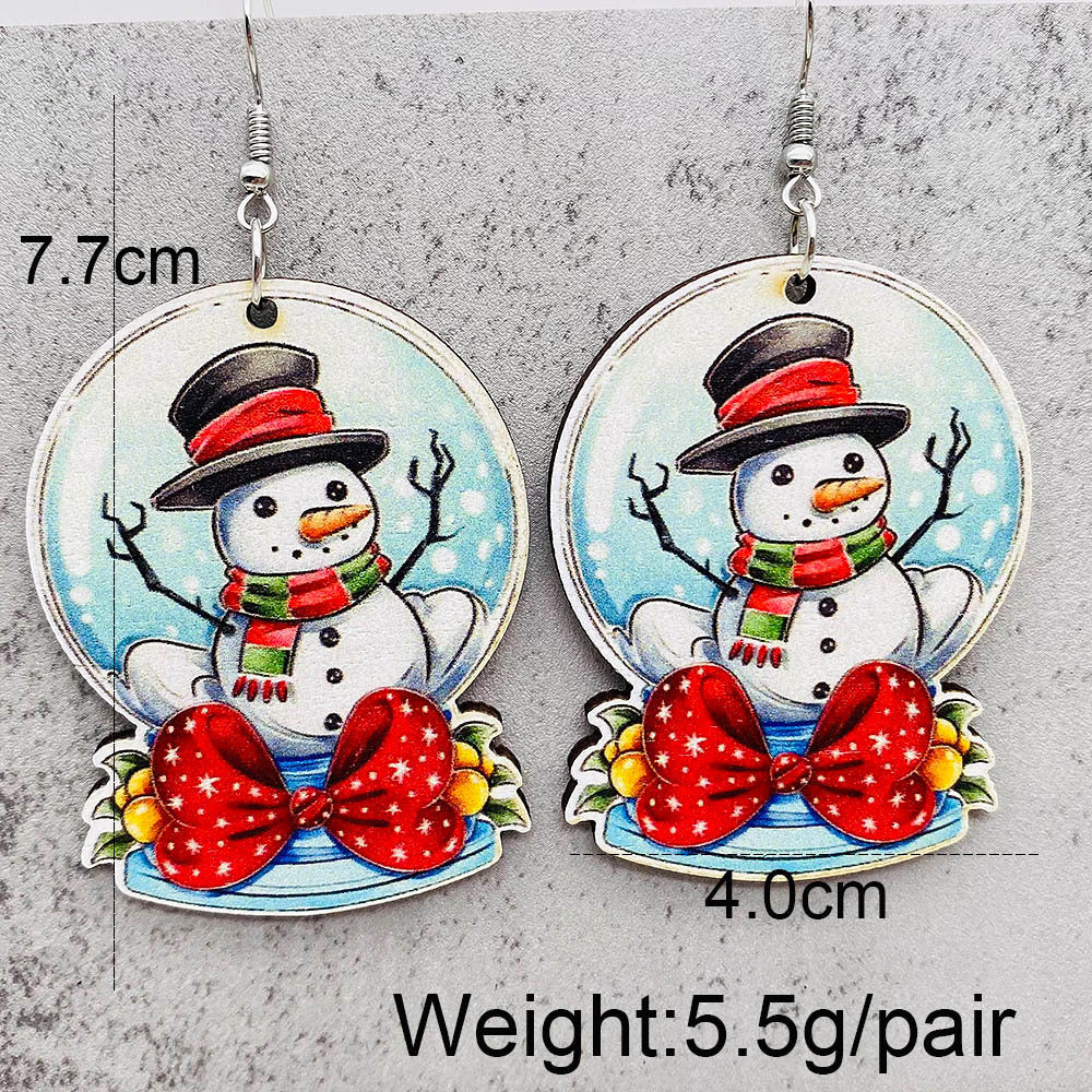 Wholesale Jewelry Cartoon Style Cartoon Character Wood Drop Earrings