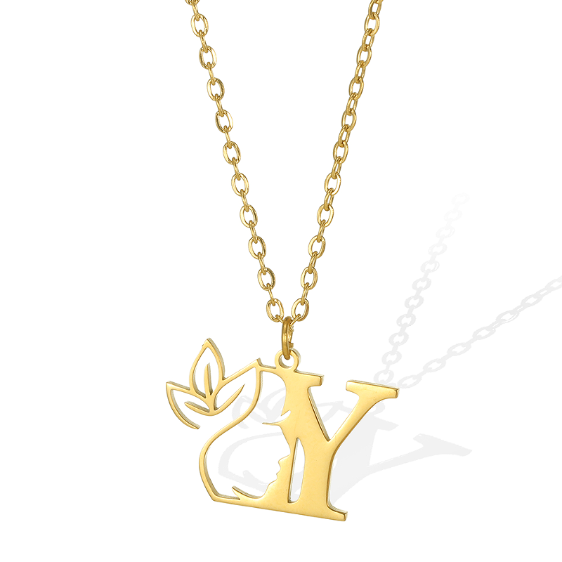 Simple Style Human Face Rabbit Stainless Steel 18k Gold Plated Pendant Necklace