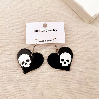 1 Pair Funny Flower Printing Arylic Earrings