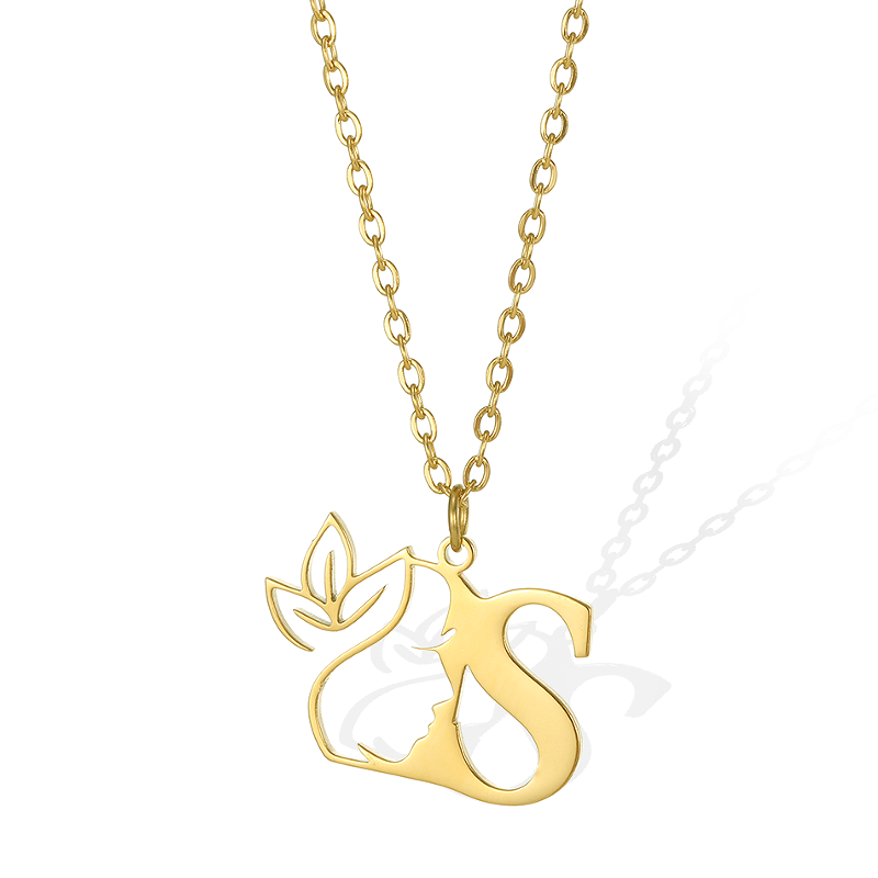 Simple Style Human Face Rabbit Stainless Steel 18k Gold Plated Pendant Necklace