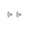 1 Pair Ig Style Classic Style Korean Style Flower Snake Butterfly Plating Inlay Copper Zircon White Gold Plated Gold Plated Ear Studs