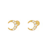 1 Pair Ig Style Classic Style Korean Style Flower Snake Butterfly Plating Inlay Copper Zircon White Gold Plated Gold Plated Ear Studs