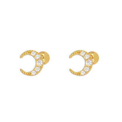 1 Pair Ig Style Classic Style Korean Style Flower Snake Butterfly Plating Inlay Copper Zircon White Gold Plated Gold Plated Ear Studs