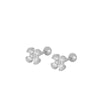 1 Pair Ig Style Classic Style Korean Style Flower Snake Butterfly Plating Inlay Copper Zircon White Gold Plated Gold Plated Ear Studs