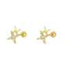 1 Pair Ig Style Classic Style Korean Style Flower Snake Butterfly Plating Inlay Copper Zircon White Gold Plated Gold Plated Ear Studs